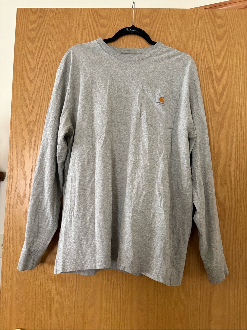 Carhartt Gray Crewneck Long Sleeve with Orange Logo